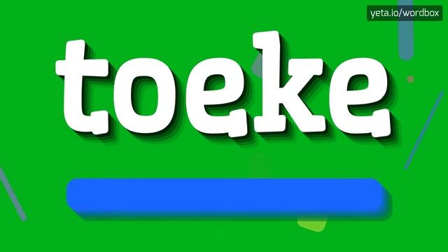 TOEKE - HOW TO PRONOUNCE IT!? смотреть онлайн