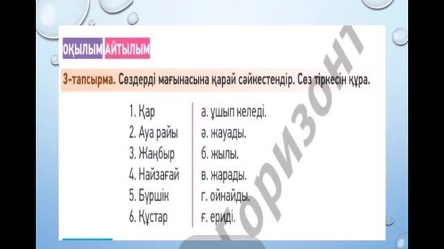 Көктем мезгілі 3-сынып