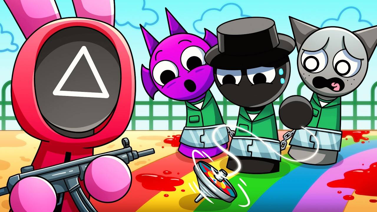 Игра в кальмара, но они СПРАНКИ?! (Sprunki) - GameToons Анимация | fReelaN SHOW смотреть онлайн