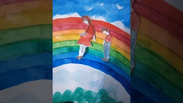 Казка про веселку. （Малюнки автора і читає автор- Тетяна Гніденко.）