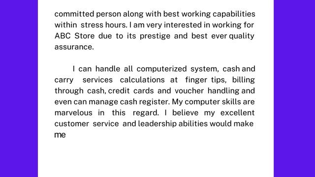 Application for Cashier Job in Shopping Center | Cover letter for work as Cashier in Shopping Store смотреть онлайн