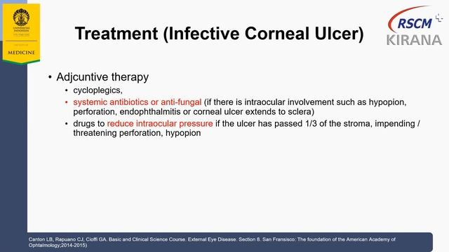 Kuliah Diagnostic And Treatment Approach For Corneal Ulcer - Dr. Dr. Lukman Edwar, SpM (K)