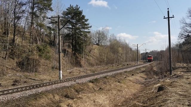 2М62-1042 С вагоном-лабораторией КВЛ - П 2.1 With a car - a laboratory. смотреть онлайн