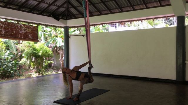 Aerial Yoga Seahorse Pose Tutorial Sequence Class Flips & Tricks! #aerialyoga смотреть онлайн