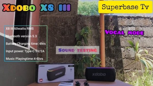 Xdobo X8 III 60watts Sound Testing