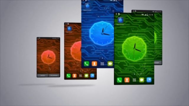 Neon Circuit Clock Wallpaper смотреть онлайн