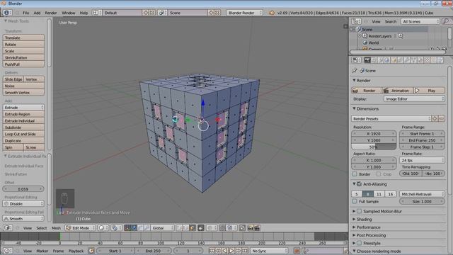 Blender Tutorial: Modelling a Die (Plural Dice)) смотреть онлайн