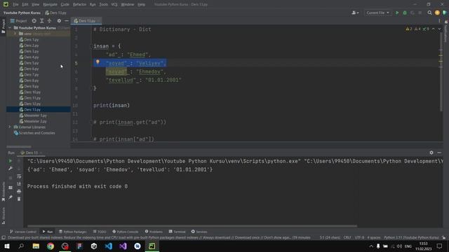 🐍 Python Proqramlaşdırma Dərsləri - Dərs 13 - Dict məlumat tipi смотреть онлайн
