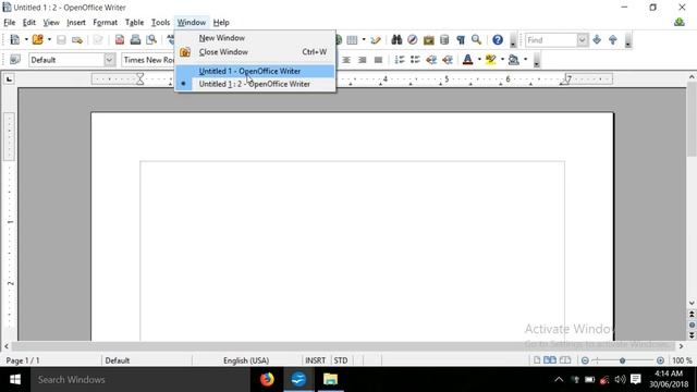 Open Office Writer Windows Menu смотреть онлайн