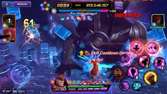 KOF All Star - Akuma *4 & M. Bison *5 vs Wary Colossal 1.6B DMG смотреть онлайн