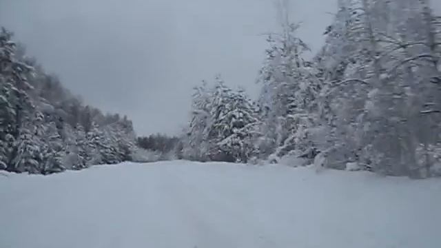 Вот такая у нас дорога от Б. Памьял до Килемар после снегопада смотреть онлайн