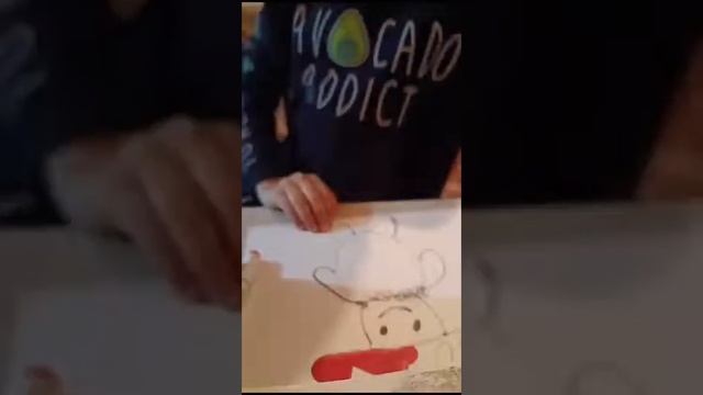 мухомор игрушка.рисует Сафия 8 лет