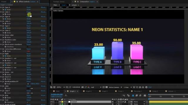 Neon Statistics - After Effects Project Files | VideoHive 15174770 смотреть онлайн