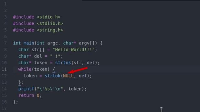 Как разбить строку на токены? Язык C