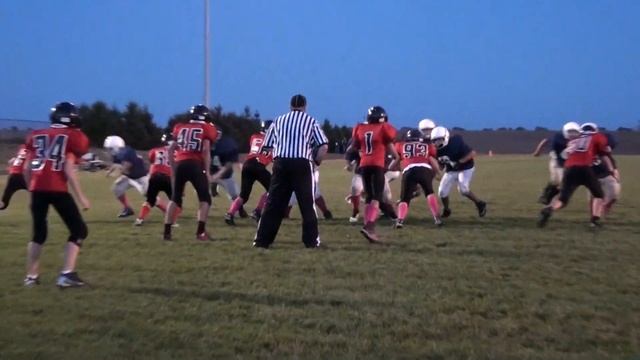 Orion Chargers 2013 7th Grade Football. Kole Kreinbring and Logan Lee with a great TD saving stop. смотреть онлайн