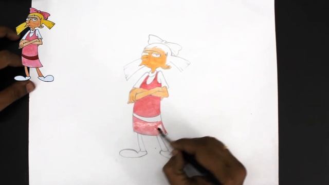 How To Draw Helga Pataki || Hey Arnold Drawing || Easy Drawing Step By Step