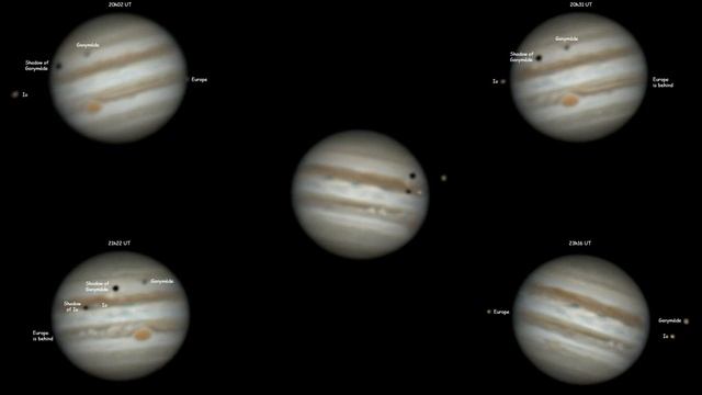 Jupiter with Ganymède, Io and Europe - 20160316 смотреть онлайн