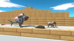 ESCAPE FROM MEGALODON REX - LAST SURVIVOR - UPHILL COURSE - ARBS - Animal Revolt Battle Simulator