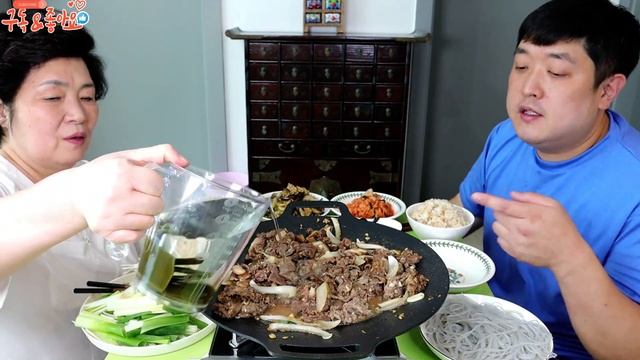 소불고기는 이렇게만 만들어 드세요! 소불고기전골(대파불고기),가지볶음,새로 담근 배추김치,마늘청양고추오징어젓갈무침,집밥 먹방,레시피 Korean Food MUKBANG,RECIP