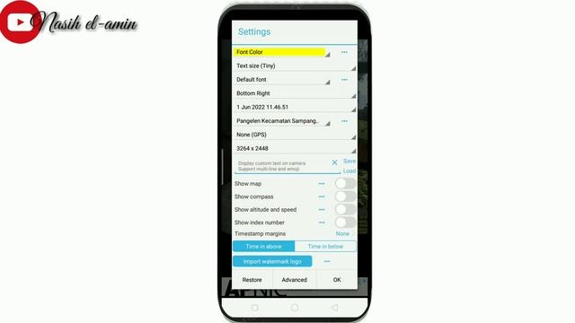 Cara merubah warna,ukuran dan bentuk tulisan di aplikasi time stamp camera смотреть онлайн