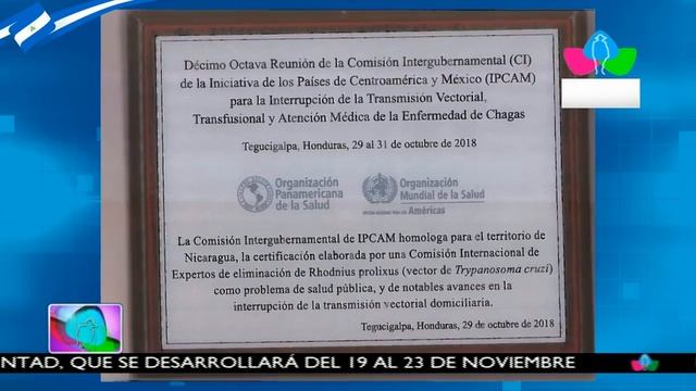 Nicaragua es certificada en la eliminación del vector de Chagas por OPS/OMS смотреть онлайн