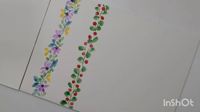 How to paint floral borders | step by step tutorial | watercolor painting. Art therapy. смотреть онлайн