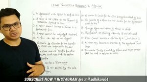 Video #49 || Legal Provisions related to Minor || Business Law by Sunil Adhikari ||