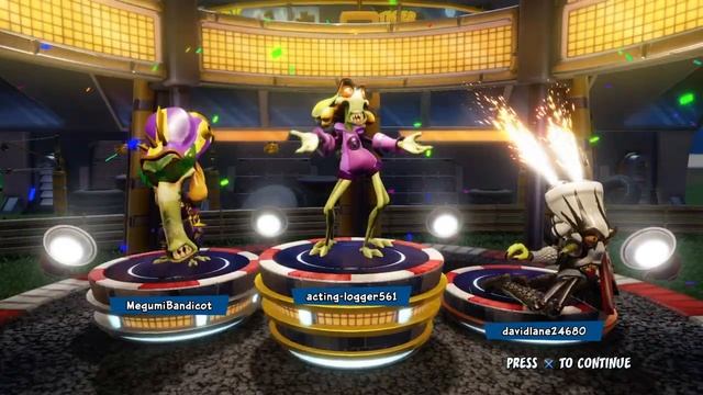 Nitros Oxide, Star Oxide and Metal Head Oxide Winning Podium. (Crash Nitro Fueled) смотреть онлайн