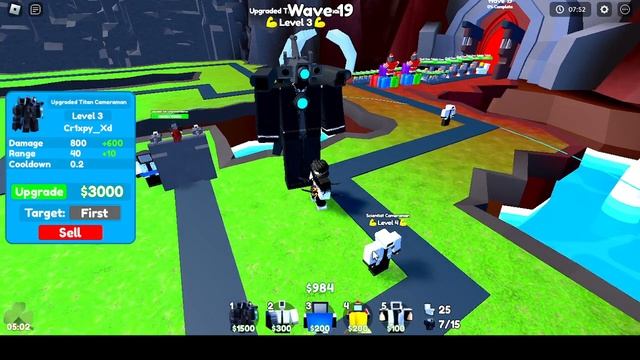 Toilet Tower Defense Update Do Titan Camera Man Upg смотреть онлайн