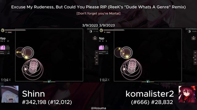 komalister2 vs Shinn | Mori Calliope - Excuse My Rudeness, But Could You Please RIP (ReeK's Remix) смотреть онлайн