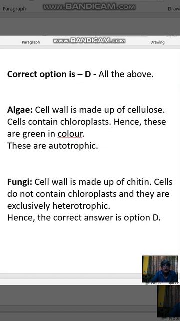 Identify the characteristic that differentiates fungi from algae.ABeing heterotrophic.BAbsence of смотреть онлайн