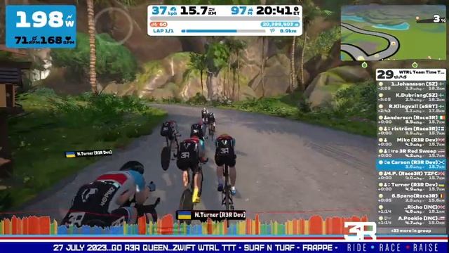 ZWIFT WTRL TTT - SURF N TURF - FRAPPE - 27 JULY 2023...GO R3R QUEEN смотреть онлайн