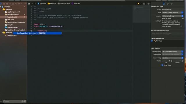 Facebook Like Feed App in iOS, swift, Xcode смотреть онлайн