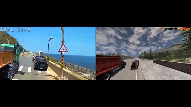 BeamNG DRIVE VS Real Life #2 Dash Cam Crashes Comparison смотреть онлайн