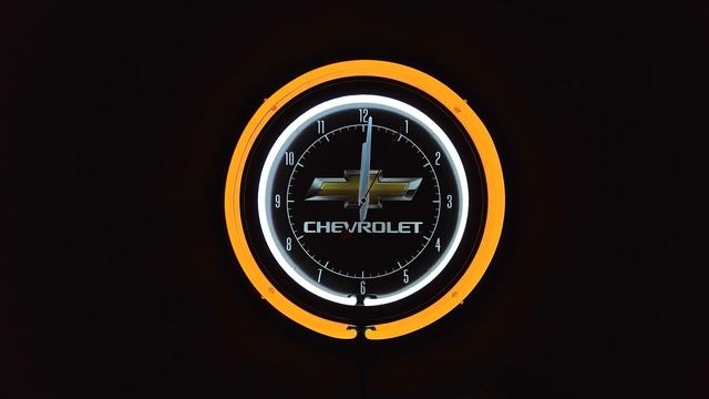 Chevrolet Chrome Double Ring Neon Clock смотреть онлайн