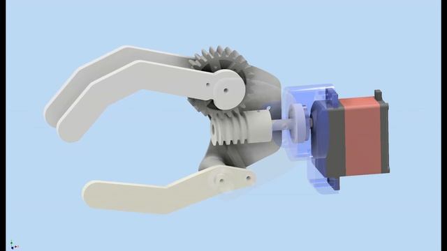 Robotic 3 hand with worm gear and servo 360° смотреть онлайн