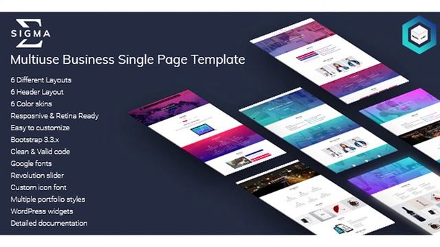 Sigma - Multiuse Business Single Page HTML5 Template | Themeforest Website Templates and Themes смотреть онлайн