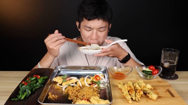 PG Eating/Mukbang)SUB/fried Mushrooms/ASMR Eating Sounds