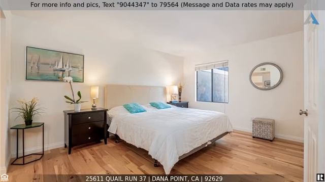 Priced at $409,500 - 25611 Quail Run 37, Dana Point, CA 92629 смотреть онлайн