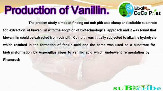 Production Of Vanillin_வெண்ணிலின் உற்பத்தி.