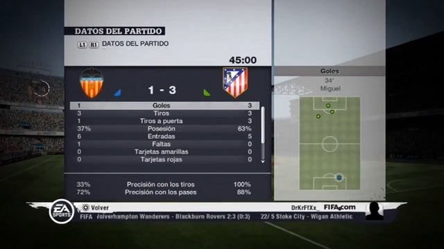 FIFA 11 Online: Atlético de Madrid vs Valencia смотреть онлайн