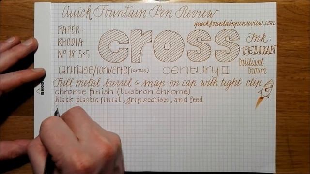 Cross Century II Quick Fountain Pen Review смотреть онлайн