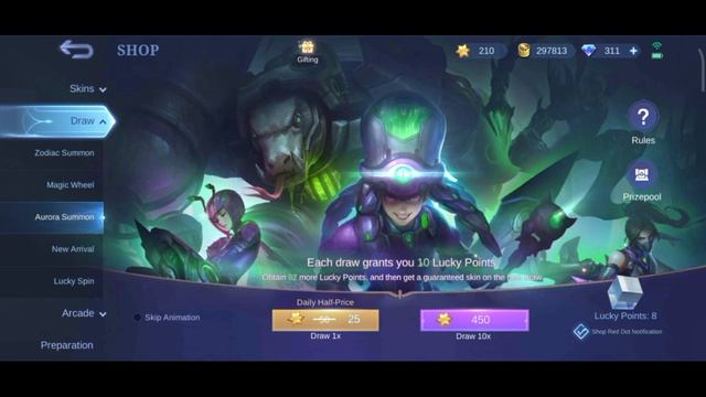 GET A SKIN USING 25 CRYSTAL OF AURORA AND... смотреть онлайн