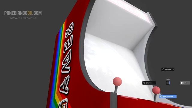 80's style coin-op arcade machine 3d model смотреть онлайн