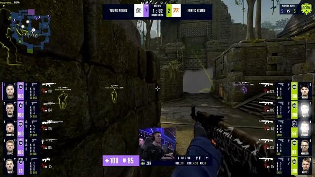 Young Ninjas Vs Fnatic Rising - Map2 @Ancient | VODs_eu | WePlay Academy League Finals