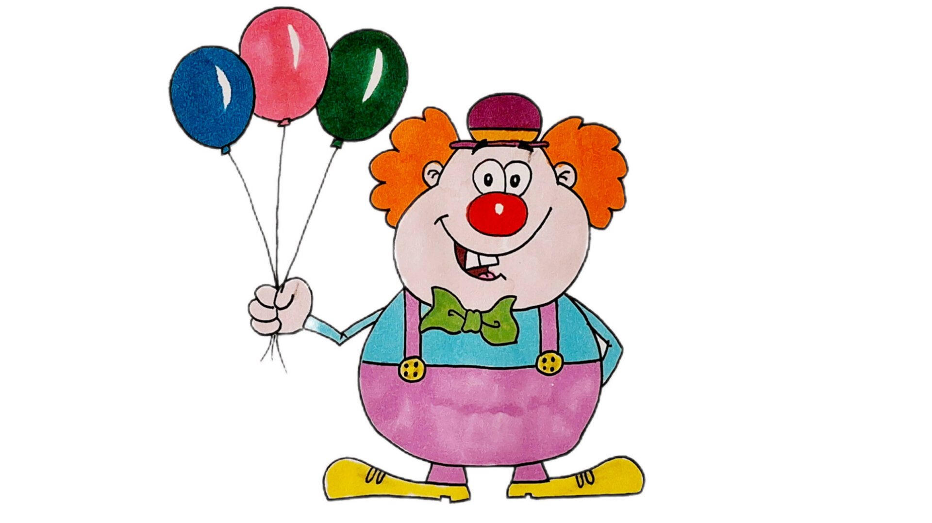 Как нарисовать КЛОУНА, простые рисунки для срисовки смотреть онлайн