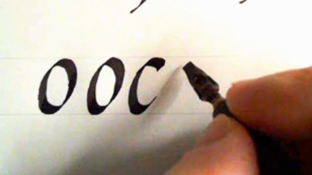 Calligraphy 33 Italic O,c,e