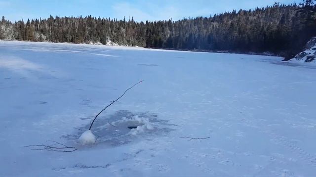 Ice fishing having a fire! смотреть онлайн