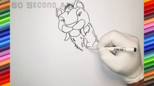 How To Draw Chunk The Tiger | The Croods