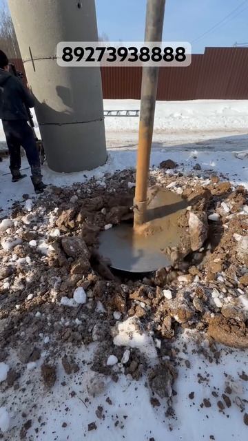 Почти пробили промерзший грунт. #септики #бурениеколодца #камаз #зима